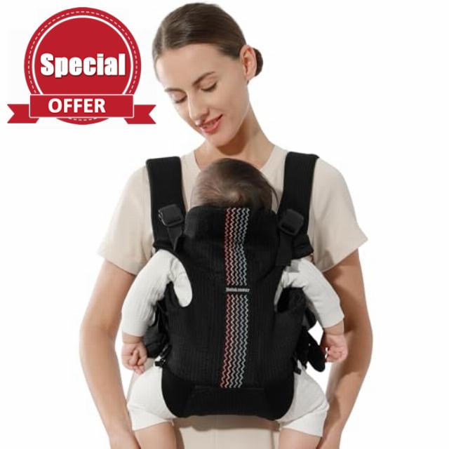 Bebamour Baby Carrier Front and Back Baby Carrier with 2 Shoulder Bibs