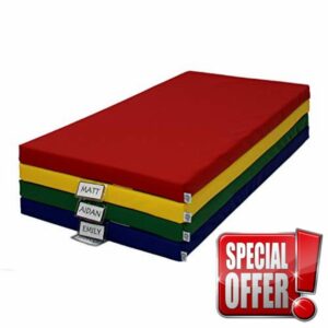 FDP SoftScape Sleepy Time Children's Non-Folding Foam Rest Nap Mat with Non-Slip Bottom for Home