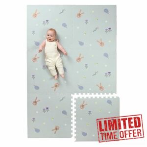 Taf Toys Urban Garden XL Puzzle Play Mat. 180 x 120cm Baby Floor Mat. Easy to Assemble & Store. 6X 60cm Pieces for Playmat. for Babies & Toddlers. Suitable for Baby Boys & Girls 0 Months +