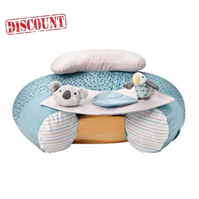 Nuby Animal Adventures Sit-Me-Up Baby Seat – Inflatable Sit & Play Floor Detachable Tray Machine Washable Suitable from 6 Months Plus