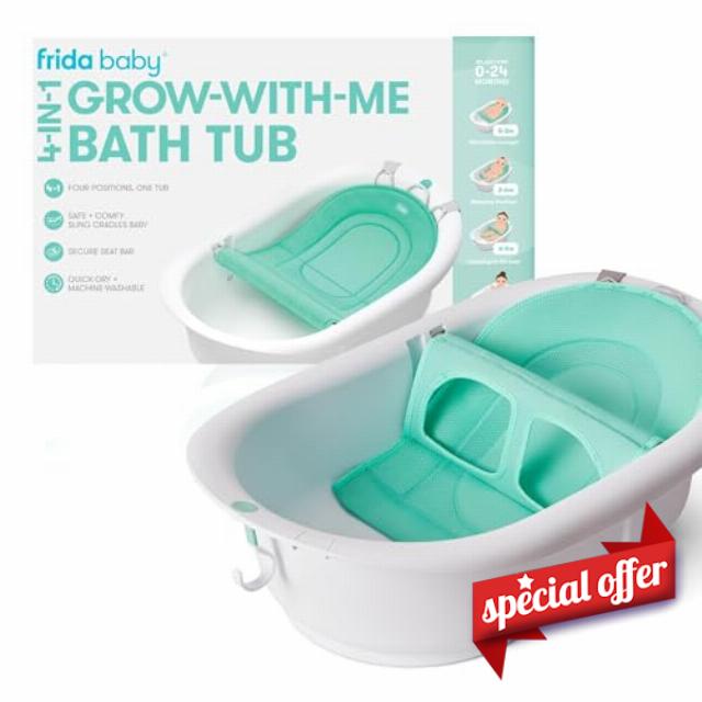 Frida Baby 4-in-1 Grow-with-Me Baby Bathtub