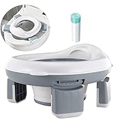 PandaEar Portable Travel Potty for Toddlers Kids, Foldable Baby Potty Training Toilet Seat with T...