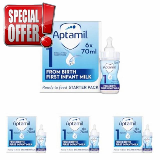 Aptamil 1 First Baby Milk Formula Starter Pack Ready to Use Liquid