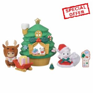 Sylvanian Families - 5822 Baby Santa's Christmas Tree House - Dollhouse Playsets