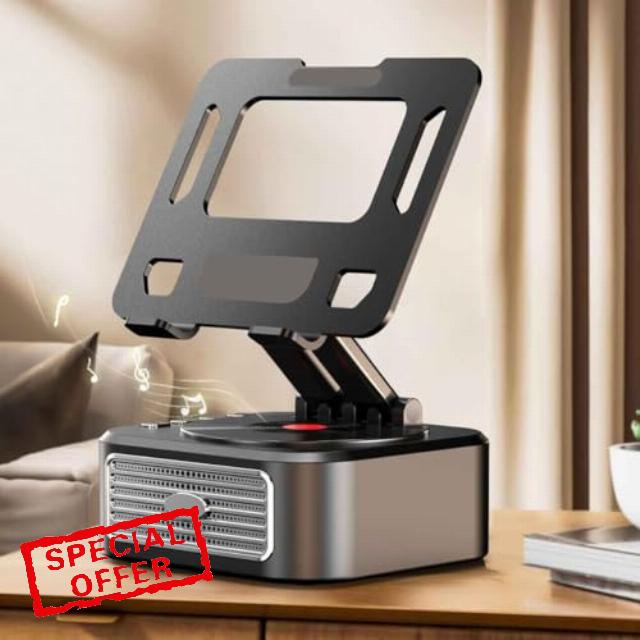 UPSEA 360° Rotating Tablet Stand with Bluetooth Speaker