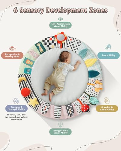 Wooden Baby Play Gym with 6 Development Zones
