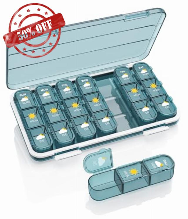 Acedada Pill Organizer 3 Times A Day