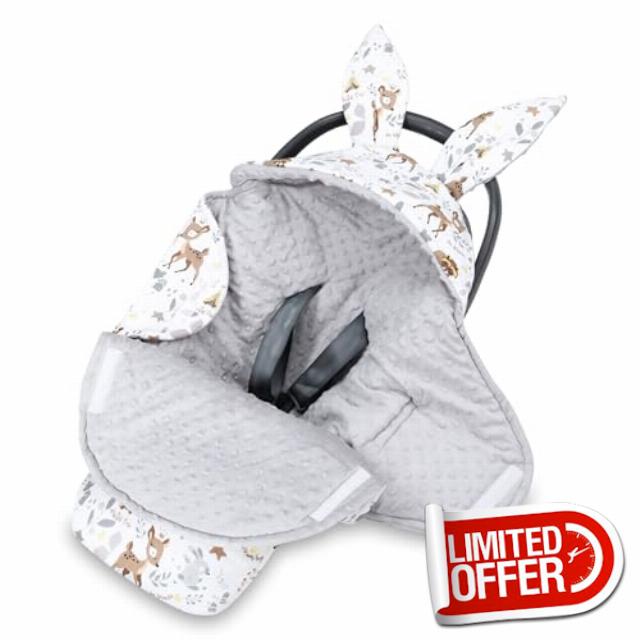 Swaddle blanket Baby 90x90 cm footmuff for car seat or stroller Ideal for newborns in warmer weather breathable and lightweigh