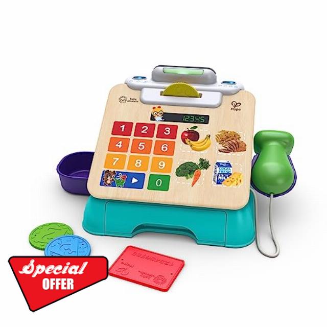 Baby Einstein + Hape Magic Touch Cash Register Pretend to Check Out Toy
