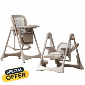 Veitoalioy 2-in-1 Dining Mode and Swing Mode Baby High Chair Toddler Feeding Dining Chair