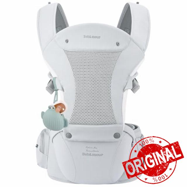 Bebamour Baby Carrier Newborn to Toddler Baby Carrier Hipseat 0-36Months with Head Hood