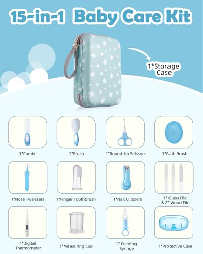 15Pcs Essential Newborn Care Items for Home and Travel