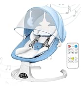 FK Sports Baby Bouncer Swing Chair from Birth, 5-Point Harness with Remote Control, 3-Stage Timer...