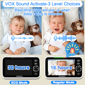 Baby feeding app interface with icons for alarm, diaper, and food. Image shows smiling baby in white outfit raising arm, seated at table.