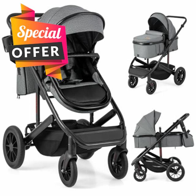 COSTWAY 3 in 1 Baby Stroller