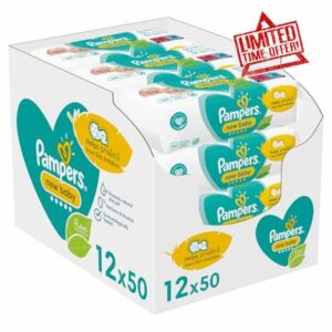 Pampers New Baby Wipes 12 Packs of 50 Wipes