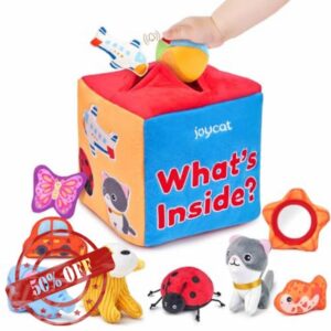 JoyCat Baby Toys 6-12 Months - Mystery Soft Box with 10 Sensory Objects