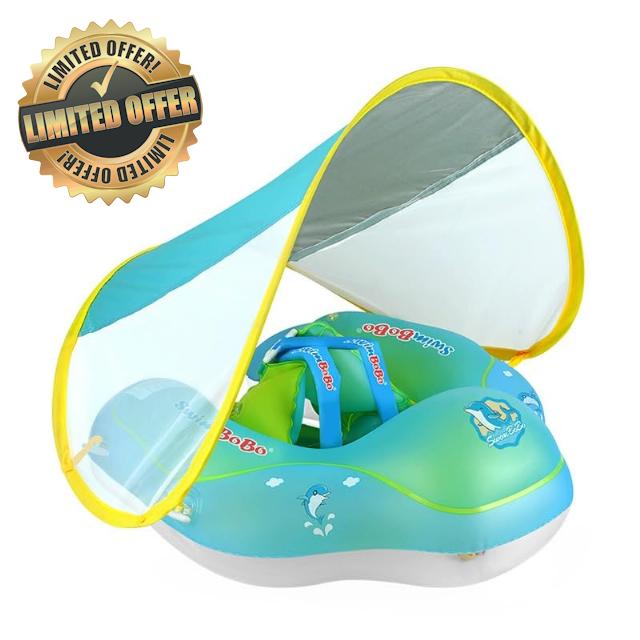 PandaEar Baby Pool Float with Canopy