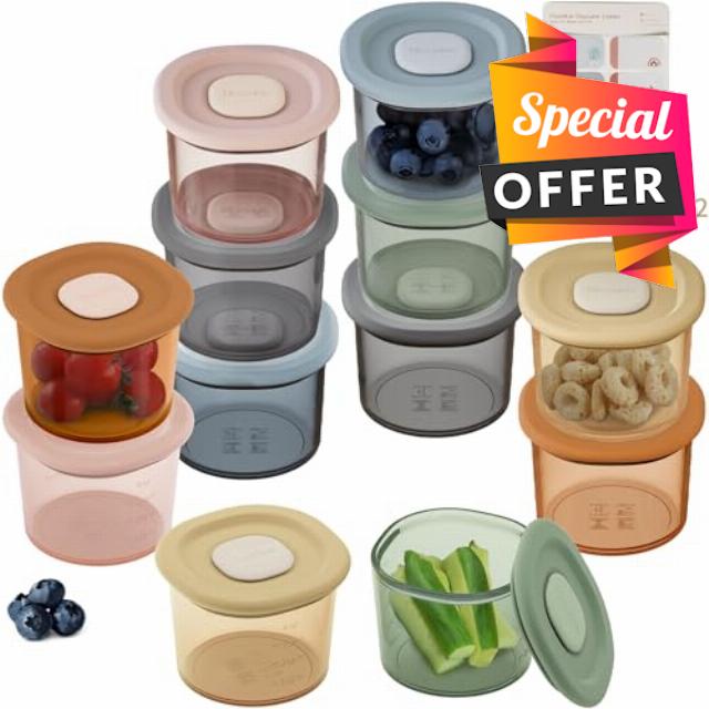 Moonkie Silicone Baby Food Storage Containers