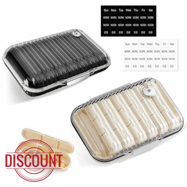 VirgoCCY 2 Pack Weekly Pill Organizer 3 Time a Day