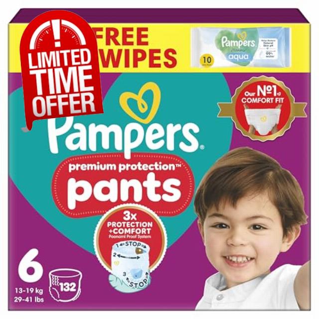 Pampers Premium Protection Nappy Pants Size 6