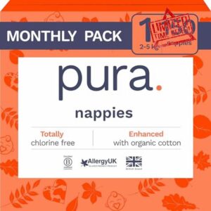 Pura Newborn Baby Nappies - Size 1 (2-5kg / 4-11lbs)