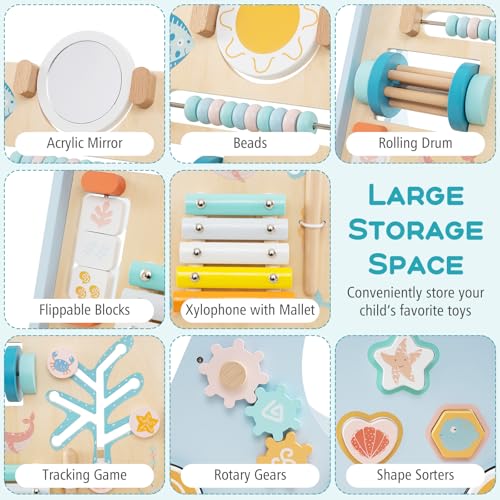 8 in 1 Toddler Push Along Toy with Activity Center