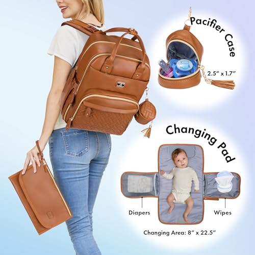 Large Nappy Back Pack Multifunction Baby Bags with Portable Changing Mat