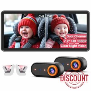 Baby Car Camera for 2 Kids