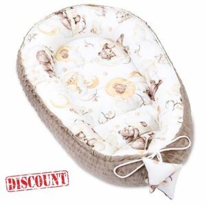 Baby Nest - Baby Nest for Newborns Minky Baby Nest for Crib Versatile Portable Nest Cuddle Nest Accessory for Crib Warm Winter Cocoon Bear Khaki