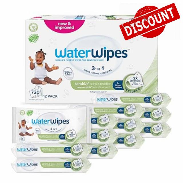 WaterWipes Sensitive+ Baby & Toddler Wipes