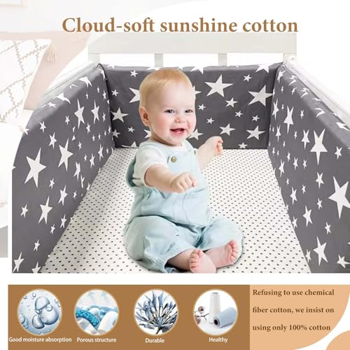 Cot Liner Adjustable Baby Cot Bumper Set Headboard Bumper Breathable