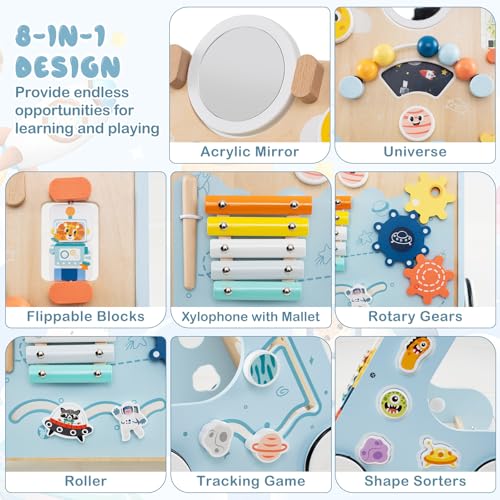 8 in 1 Toddler Push Along Toy with Activity Center