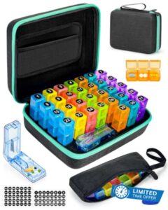 Monthly Pill Organizer 3 Times a Days