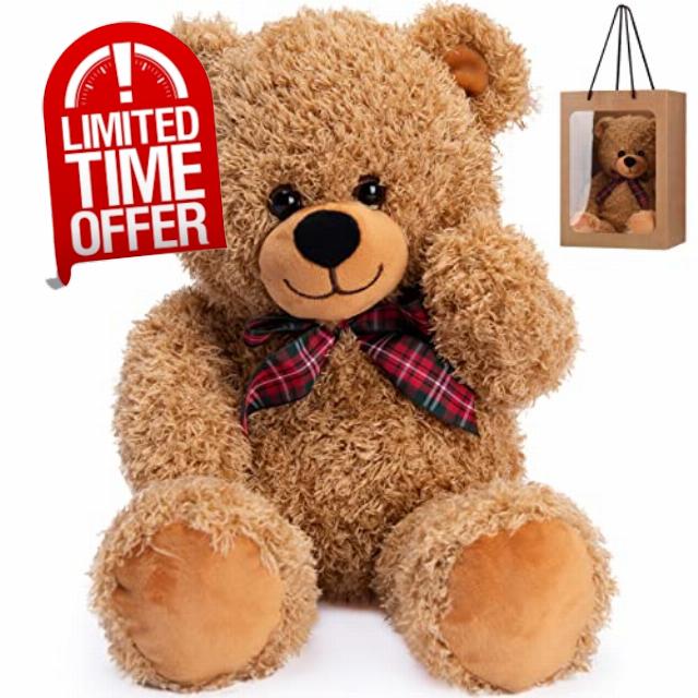 Bebamour 45cm Teddy Bear Baby Stuffed Animals Soft Toys Teddy Bears for Girs Gifts