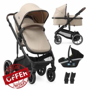 Deryan Noa 3-in-1 Stroller with Car Seat - Multifunctional Stroller with Carrycot