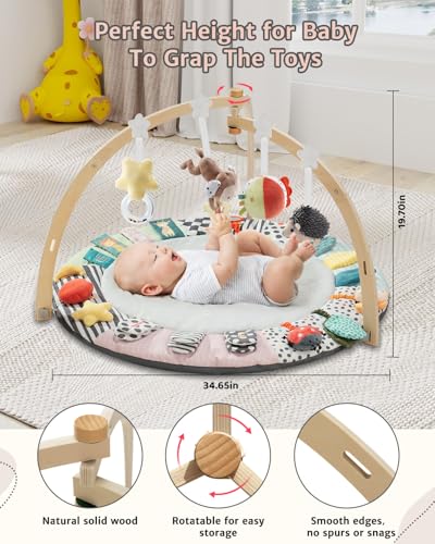 Playmats & Floor Gyms with 7 Detachable Sensory Toys
