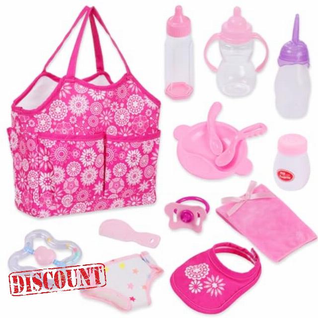 ZITA ELEMENT 15 Pcs 16-18'' Baby Doll Snowflake Element Dining Out Package with Clothes & Accessories