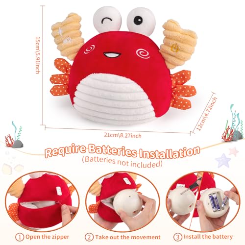 Musical Crawling Crab Toy Baby Infant Toddler Toys for 1 2 3 4 Year Old Boy Girl Gifts