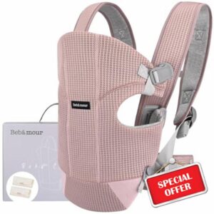 Bebamour Baby Carrier Front and Back Baby Carrier with 2 Shoulder Bibs