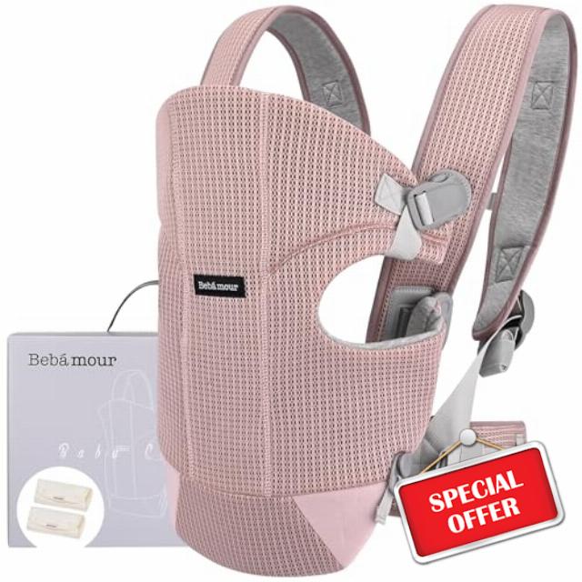 Bebamour Baby Carrier Front and Back Baby Carrier with 2 Shoulder Bibs