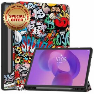 Vakarey Compatible with Lenovo Idea Tab Pro Case with Pen Holder