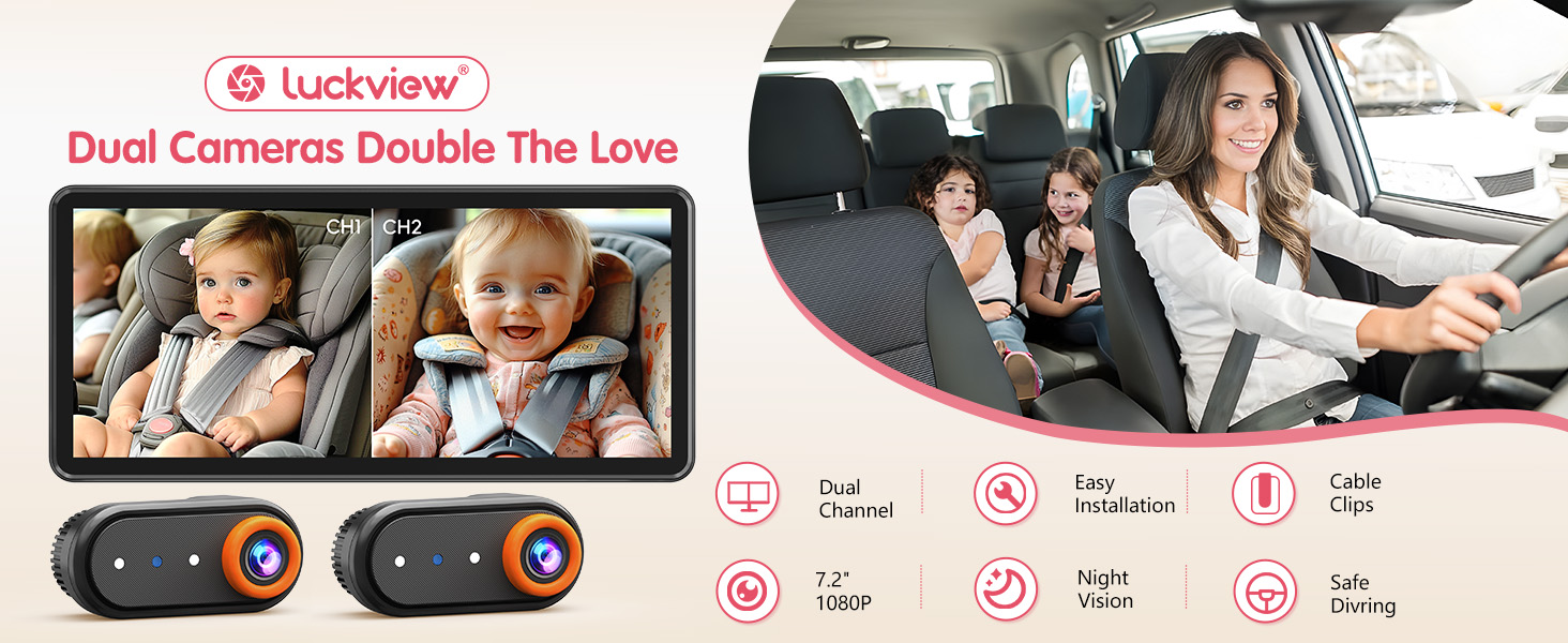 dual baby car camera