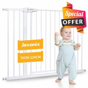 Javonix 92cm Tall Stair Gate without Drilling