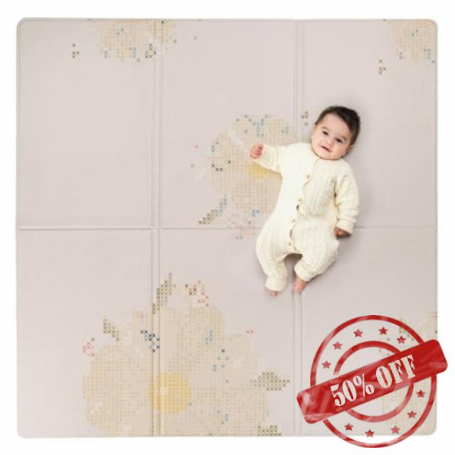 Taf Toys Fold & Play Bloom – Reversible Foam Playmat – Ultra-Durable