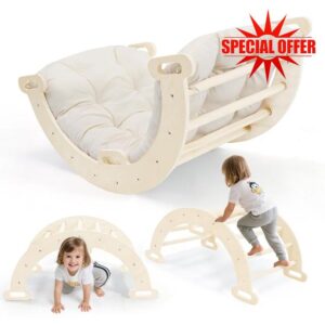 2-in-1 Toddler Climbing Frame with Armrests