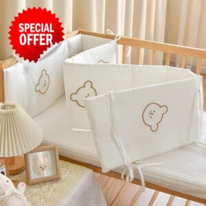 Aocase Airwrap Cot Bumper & Toddler Bed Guard Set