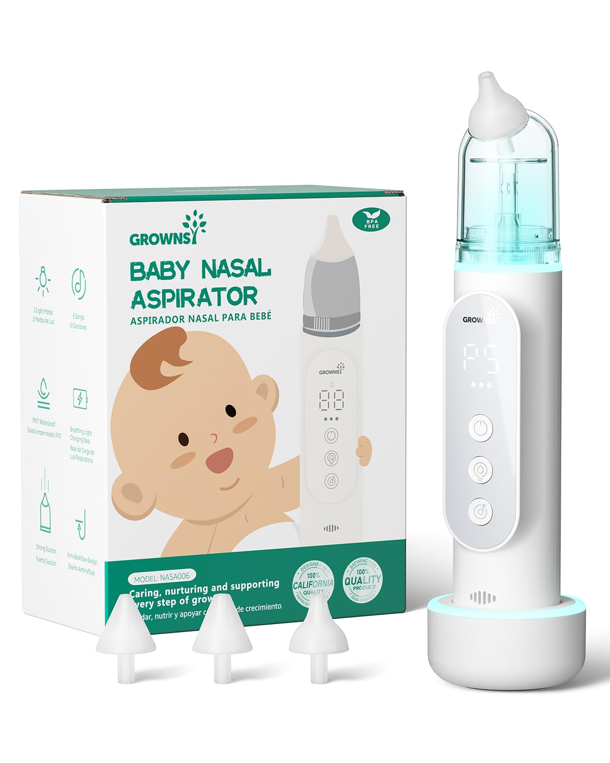 Upgraded 5 Suction Levels Baby Nose Sucker