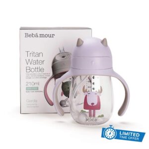 Bebamour Sippy Cup 6-36 Months Non Spill Straw Cup for Toddlers Soft Spout Cup Spill Proof Water Bottler for Kids
