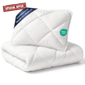 Cot duvet 100x135 cm baby - Soft and breathable bedding for crib and toddler bed Cozy and lightweight filling suitable for all seasons Oeko-Tex certified 100 x 135